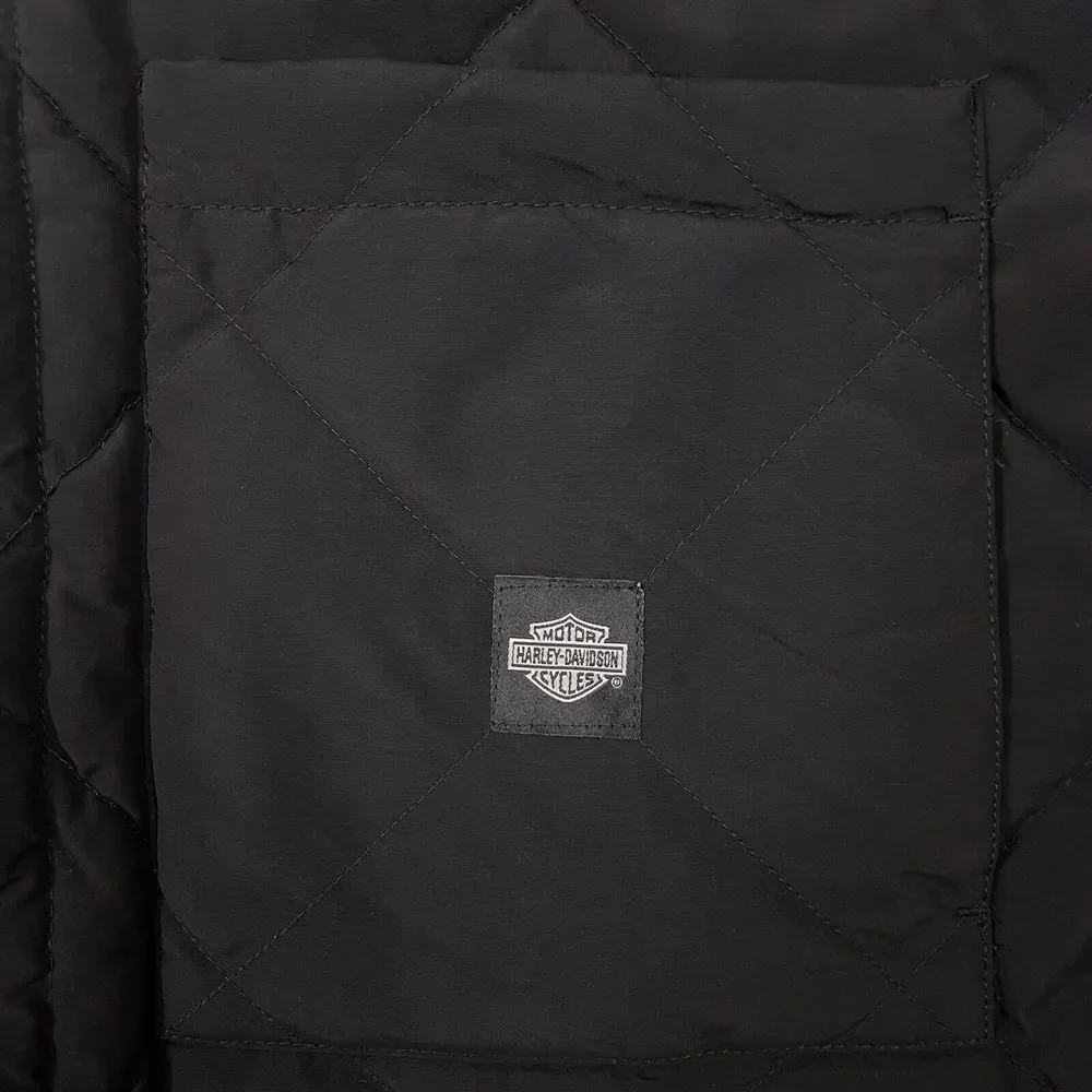 HARLEY DAVIDSON Motorcycle Forever Harley Quilted Hooded Jacket Mens Size LARGE‎